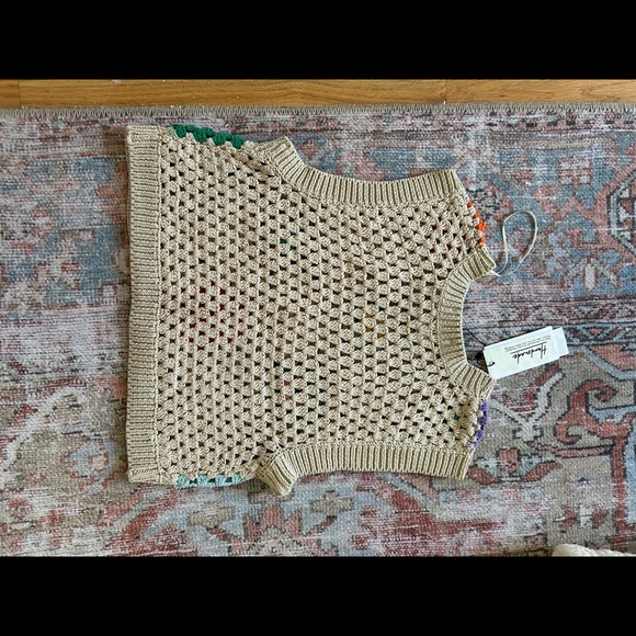 Handmade crochet multicolor knit tank top - Picture 4 of 4